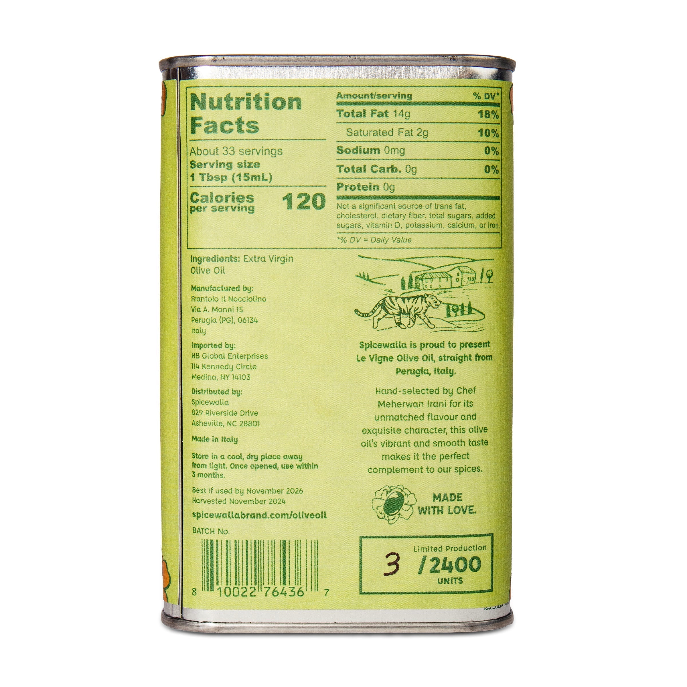Spicewalla Presents Le Vigne Extra Virgin Olive Oil - 2025 Limited Edition!