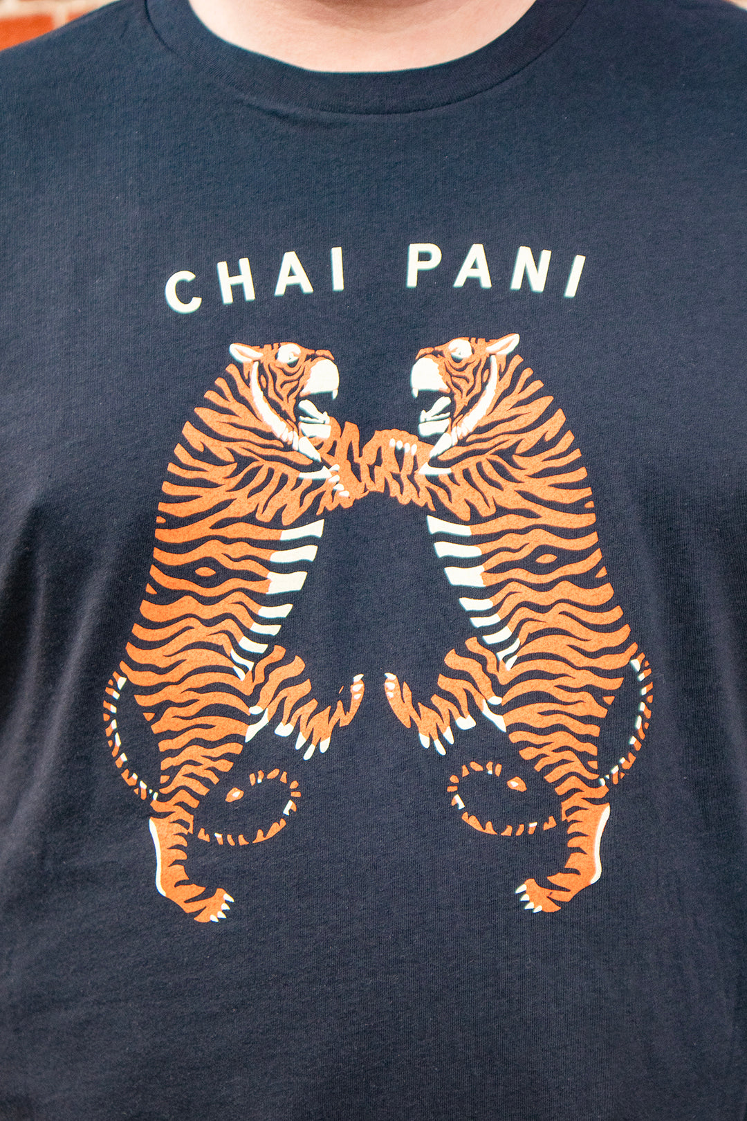 Chai Pani Tiger T-shirt in Black